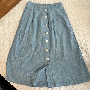 EUC Madewell chambray skirt